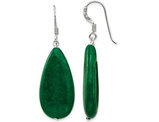 Green Jade Earrings in Sterling Silver